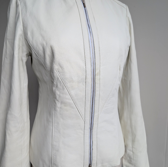 Danier White Leather Jacket - Picture 3 of 6